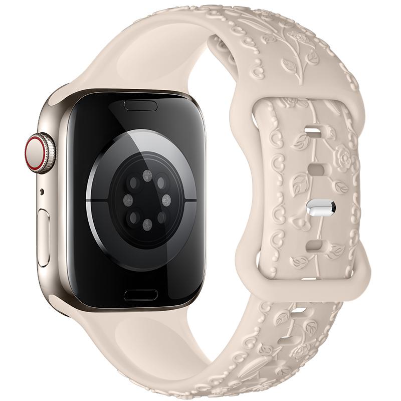 Řemínek Pro Apple Watch Pásek 44mm 45mm 42mm 46mm Ultra 3 49mm 40mm Gravírovaný Silikonový Náramek Correa iWatch Series 8 9 10 11 7 SE