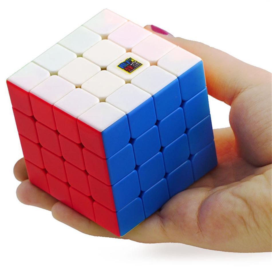 Meilong 4x4 Speed ​​Cube Magic Puzzle Strickerless 4x4x4 Magic 59mm Mini dimensiune Jucării cu suprafață mată pentru copii