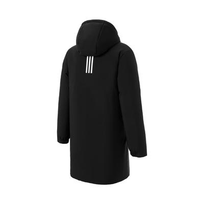 adidas Wiatroodporna Ciepła Kurtka Puchowa z Kapturem z Napisem Unisex Czarna JL9616