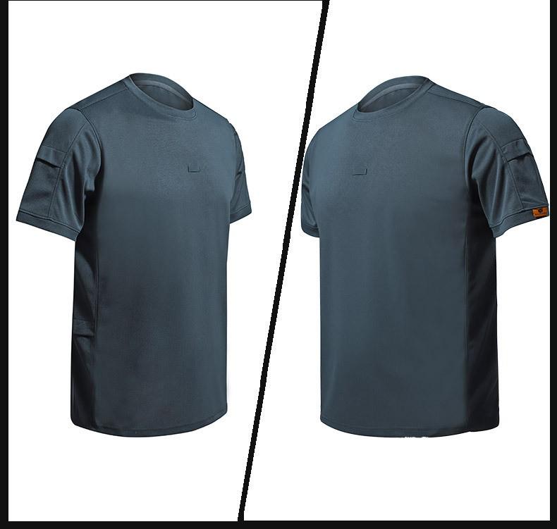 Camiseta Táctica de Manga Corta Transpirable de Secado Rápido Coolmax para Fitness y Entrenamiento al Aire Libre