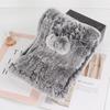 New lady real rex rabbit fur hat Natural warm rex rabbit fur hat scarf Women hand knitted soft real rabbit fur caps scarves