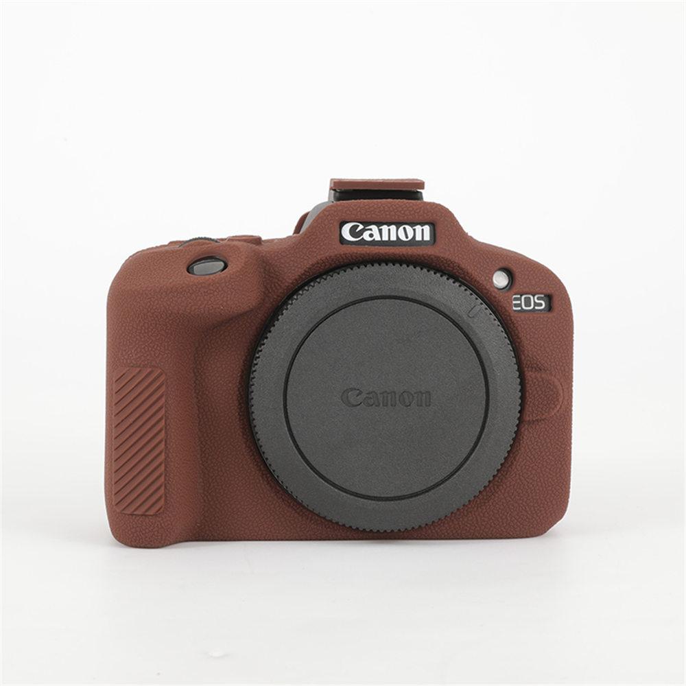 Litchi Pattern R100 Soft Silicone Armor Camera Body Case For Canon EOS R100 Shockproof Rubber Cover