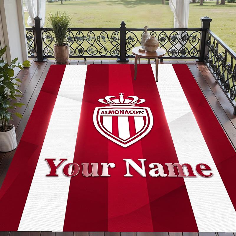 Custom Text Printed Rug Monaco FC Non Slip Floor Carpet For Home Room Decor