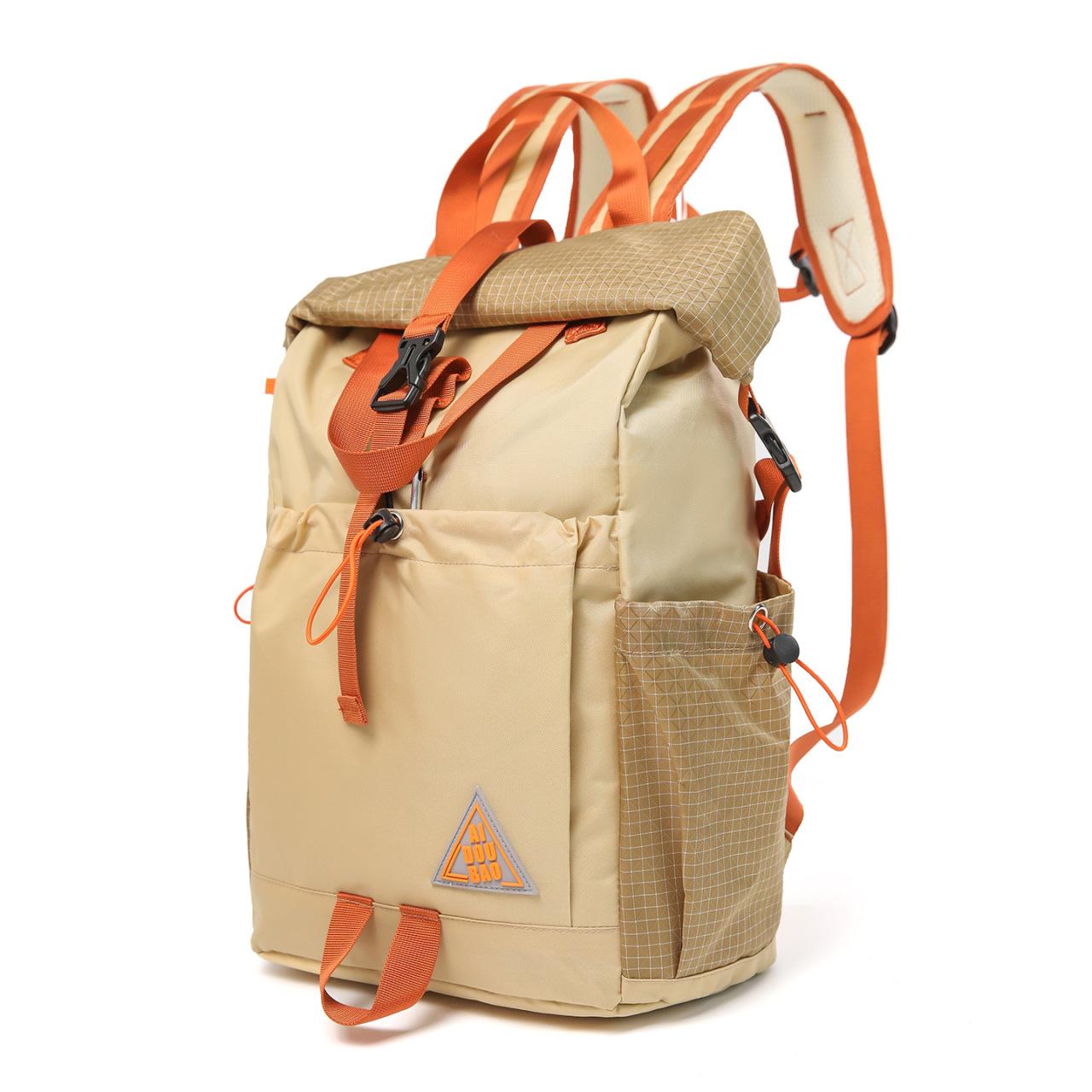 Outdoor Backpack Unisex Large Capacity Lightweight Expandable Travel Backpack Contrasting Color Leisure Hiking Bag хаки