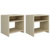 Day and Night - Day and Night Nightstands 2 Units Sonoma Oak Plywood 40x30x39 Cm