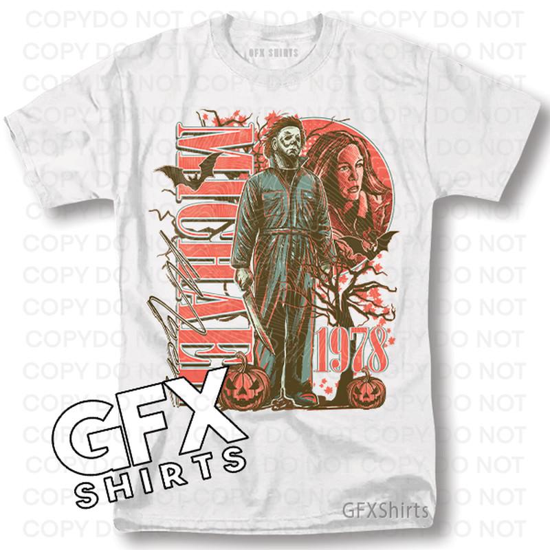 Майкл Майерс Хэллоуин 90-х Фильм Ужасов Винтажный Графический Дизайн Футболка XL