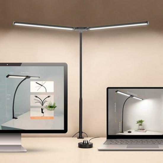 USB LED Desk Lamp with Clip - AA Level Eye-Protective, Dimmable Study Light