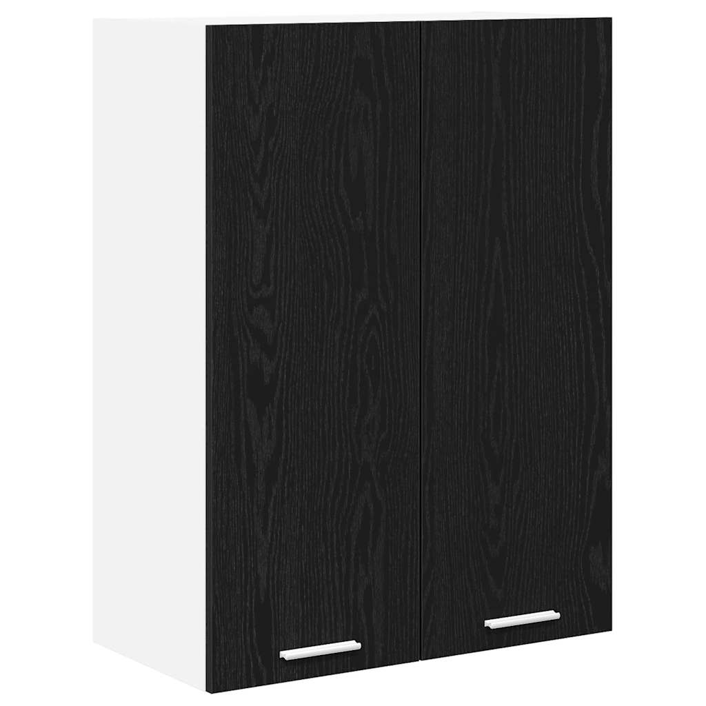 Wall Mounted Cabinet Black Oak Effect 60 x 31 x 80 cm Engineered Wood
