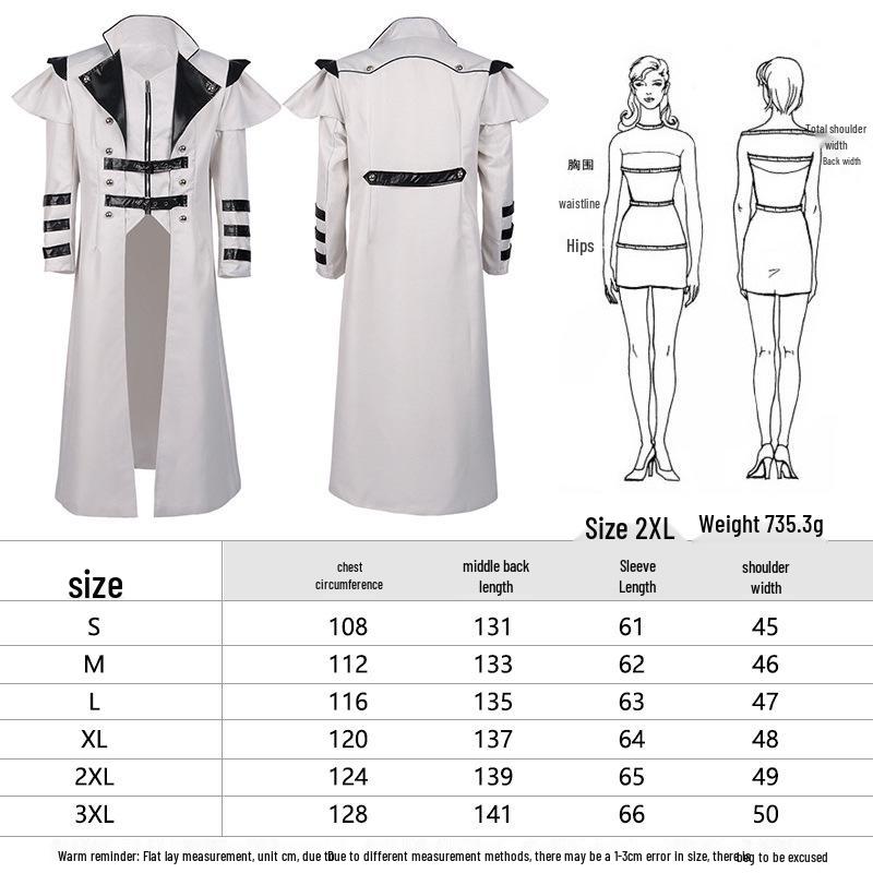 Halloween Medieval Revival Banquet Dress with Zipper & Slit