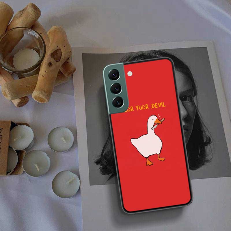 Flying Duck Phone For Samsung Galaxy S20 FE S21 Plus S22 S23 S24 Ultra Case S10 S10E S9 S8 S7 Edge Cover Silicone Soft Coque Fun
