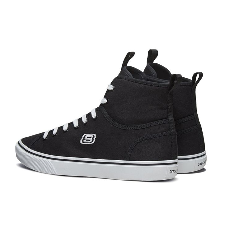 Skechers Lifestyle Round Toe Lace-Up High-Top Sneakers Men Sneakers Black 666110-BLK