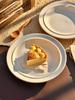 White Ceramic Western Food Plate Solid Colour Simple Dessert Cake Breakfast Plate Home Spaghetti Plate Tableware
