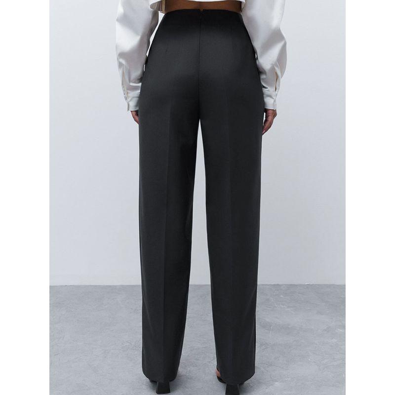Fashion Style Fashion Pocket Pencil Pants High Waist Casual Ankle Banded Pants High Waist Casual Trousers