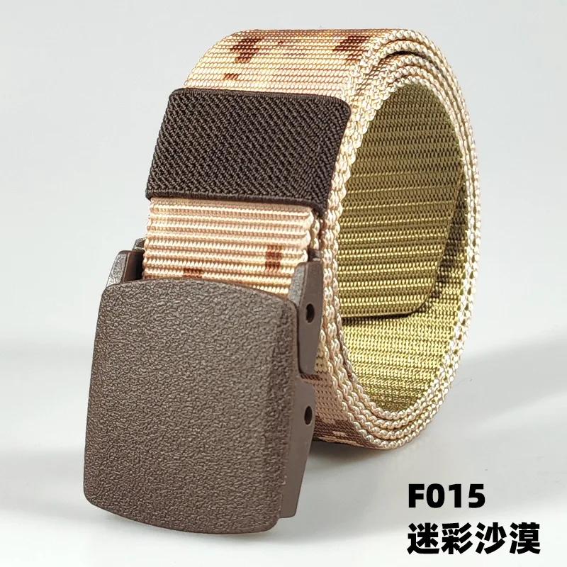 

Unisex Military Camouflage Nylon Adjustable Belt Outdoor Travel Tactical WaistbandNo Metal Buckle Trousers Jeans Belts for Momen Camouflage 3.8X120cm