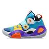 Li-Ning All City 8 Cloud Non-Slip Shock Absorbing Durable Lightweight Rebound Low-Top Basketball Shoes Kids Sneaker Blue Yellow YKBS114-3