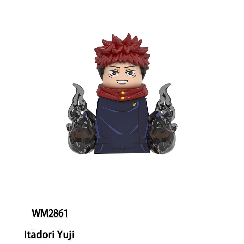 Jujutsu Kaisen Anime Cartoon Gojo Satoru Itadori Yuj Fushiguro Megumi Okkostu Yuta Bausteine Mini-Actionfiguren Kinderspielzeug