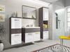 Wall-hung Bathroom Set with Sink, Mirror and Pillars, Bodega White