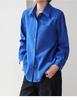 Women's Brushed Red Long Sleeve Shirt - High-End Base Layer for Autumn/Winter 2026, Perfect for Commute and Interviews.