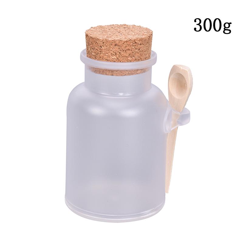 

1 шт. Пластикова порожня пляшка для солі для ванни, крему, косметична банка, банка з корковою пробкою, контейнер, корок 300g