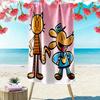 Dog Man Print Beach Towel, Large Soft Quick Dry Towel for Beach Camping Swimming