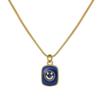 Valentine's Copper & Zircon Heart Pendant Necklace - Fashionable Women's Jewelry with Enamel Design and High-End Sweater Chain Style.