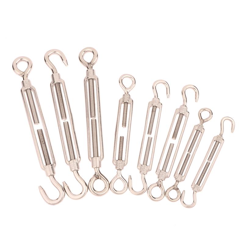 1Pc OC/OO/CC Type M4 M5 M6 M8 Stainless Steel 304 Adjust Chain Rigging Hooks Eye Turnbuckle Wire Rope Tension Device