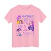 Boys Girls Round Neck Casual Printed Short-sleeved T-shirt Top