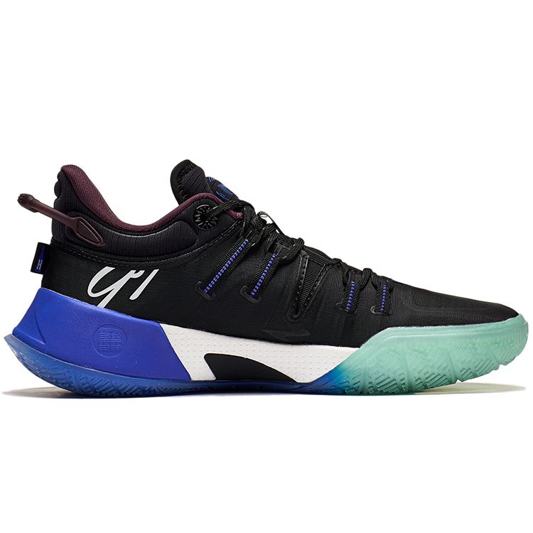 Li Ning CJ-2 Fabric Supportive Cushioning Durable Low Top Basketball Shoes Men sneaker Black ABAS001-7