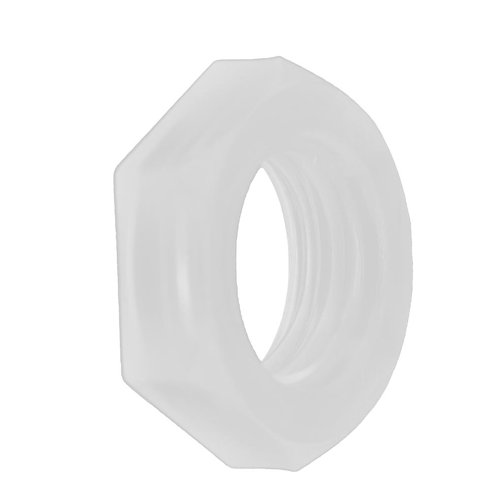 50Pcs Hex Nuts Plastic Environmental Corrosion White Resistance Hexagonal Nuts for Industrial Accessories