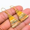 Rhyolite Jasper Gemstone 925 Solid Sterling Silver Jewelry Earring 1.77" GK-5710