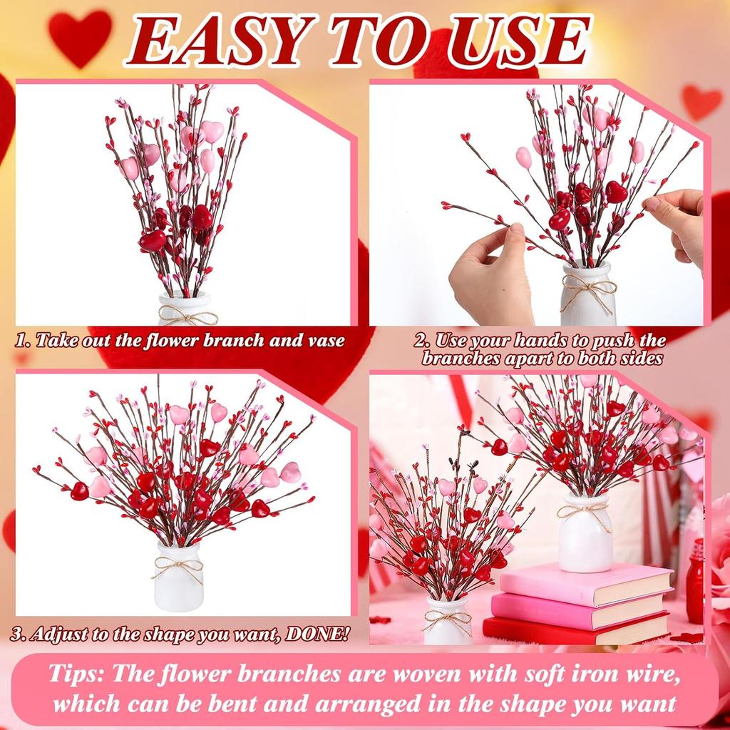 Artificial Flowers Handmade Valentine's Plastic Love Combination Outdoor Garden Arch Wedding Bridal Bouquet Home Room Diy Gifts