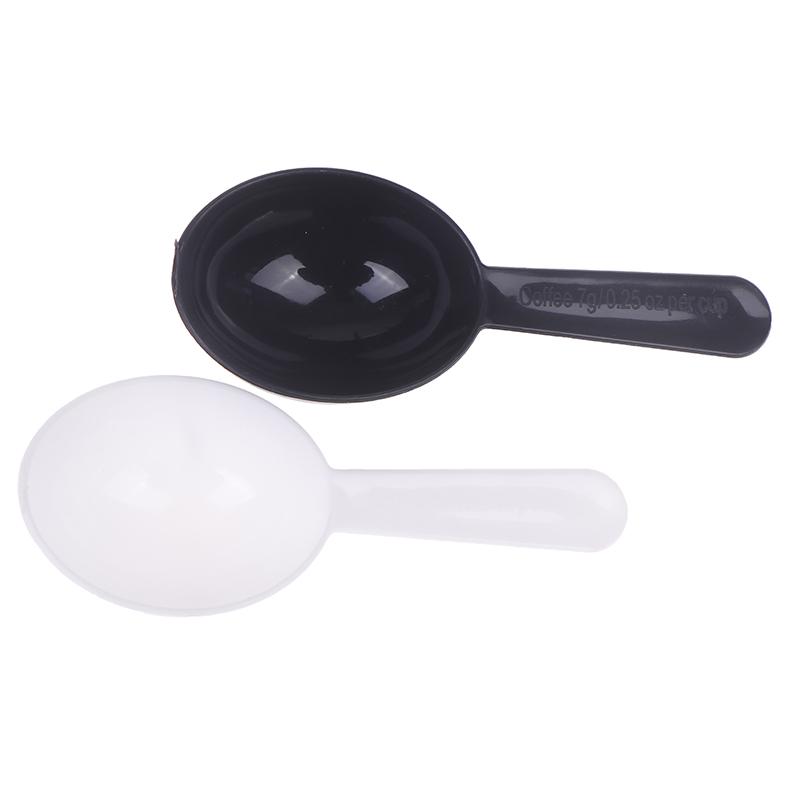 10Pcs Black White Measuring Teaspoon Scoop Plastic 7G 15Ml Measuring Spoons Milk Powder Spoon Coffee Beans Container Scoops