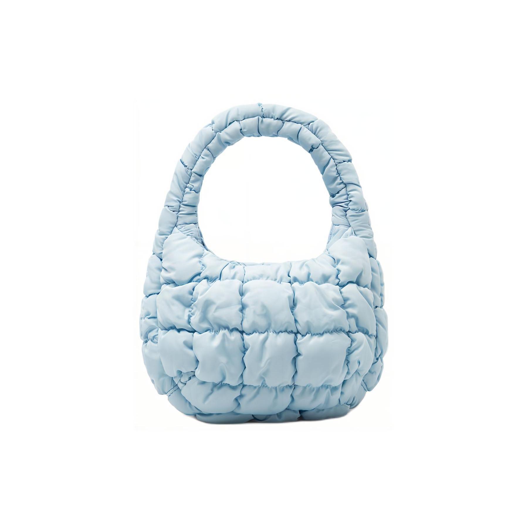 

Новая полиэстеровая сумка-облако COS, Сумка через плечо Обычная Женская Светло-голубая 1218145001 43.2*16.5*35.6CM