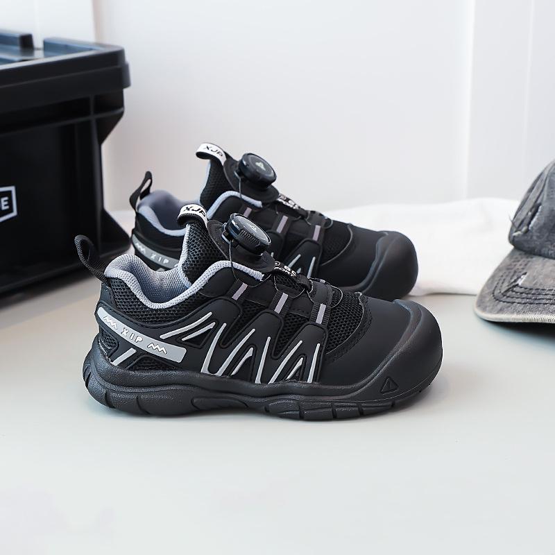 2026 Spring/Summer Boys' Rotating Buckle Dad Shoes - Cute & Comfy Sporty Hiking Sneakers