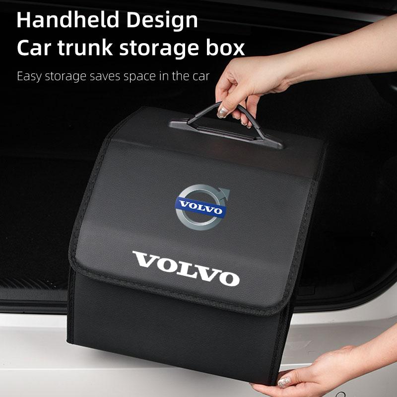 Car Trunk Leather Storage Box Foldable Auto Organizer Case For Volvo Xc60 Xc90 V40 V60 S60 V50 V90 S80 C40 XC40 V70 XC70 C30 C70