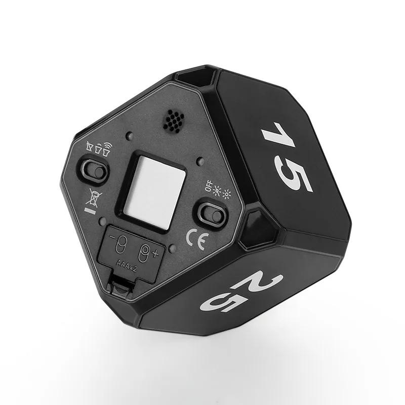 Produktivitätswürfel-Timer, Schwerkraftsensor, umklappbare LED-Anzeige, 4 voreingestellte Zeiten, zwei Modi, Countdown, Kochen, Studieren, Mini-Digital-Timer