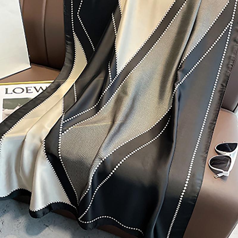 Spring Scarf Women'S Luxury Design Polyester Material Smooth Scarf Soft Shawl Beach