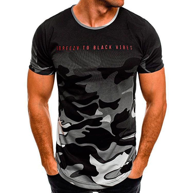 Men s Camouflage Short-Sleeve T-Shirt for Sports & Fitness 2XL