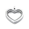 10pcs Heart Glass Living Memory Locket Magnetic Floating Charms Locket Medallion Necklace Pendant For DIY Women Jewelry Making