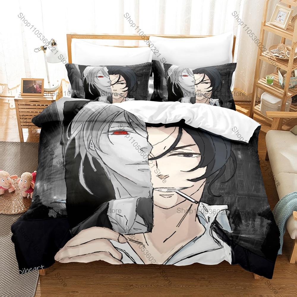 Popular Victorian Mystery Anime Moriarty the Patriot Bedding Set 1 Duvet Cover + 2 Pillowcases HD Digital Print Bed Linen