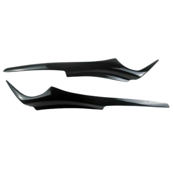 BMW 3 Series E90/E91 Glossy Black Eyelid Covers for Headlights (2006-2011, 1 Pair)