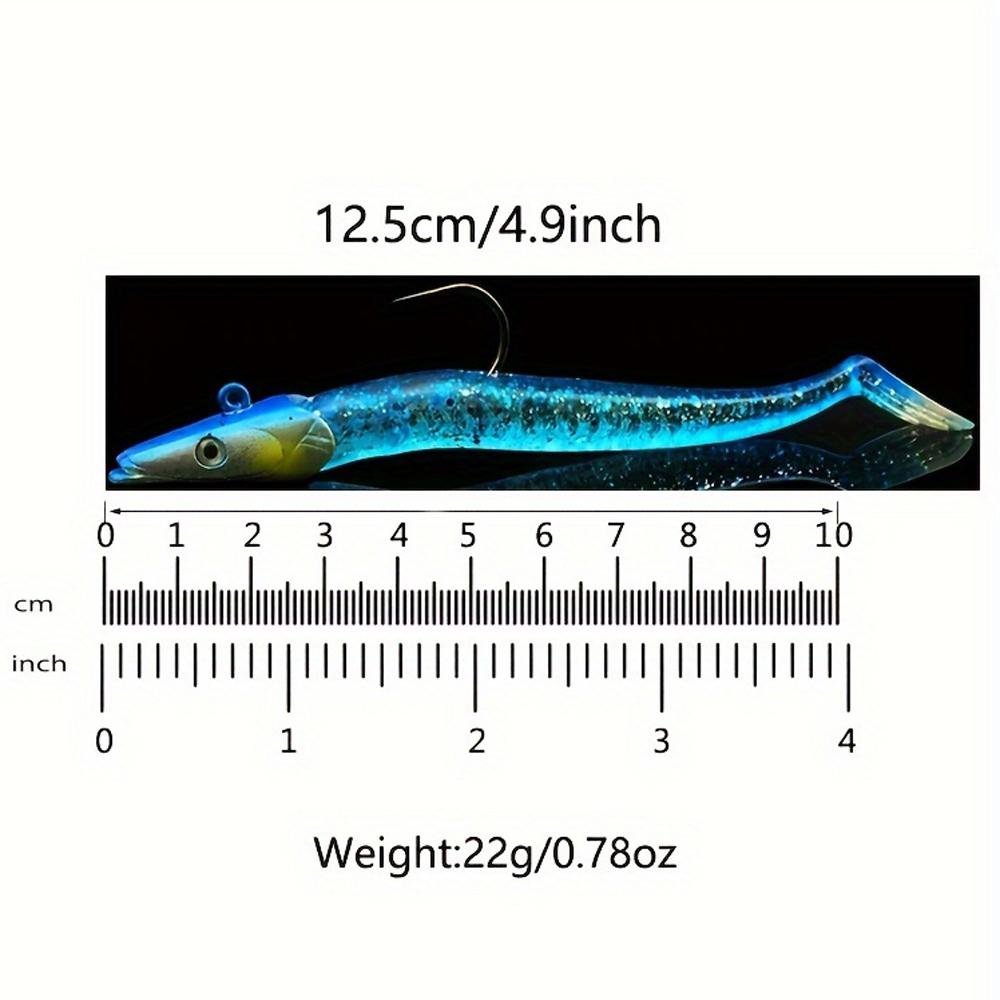 Zacht Kunstaas Glow Crazy Fish Zandworm Wobbler Lokaas met Jigkop Haak Siliconen Zeebaars Snoek Cana Rotsvissen Tandvis Vinyl Vissen 260319