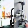 Space Aluminum Soap Dish Holder Single Layer Wall Mounted Heavy Duty Soap Tray Non-punched Easy To Install Shower Soap Saver
