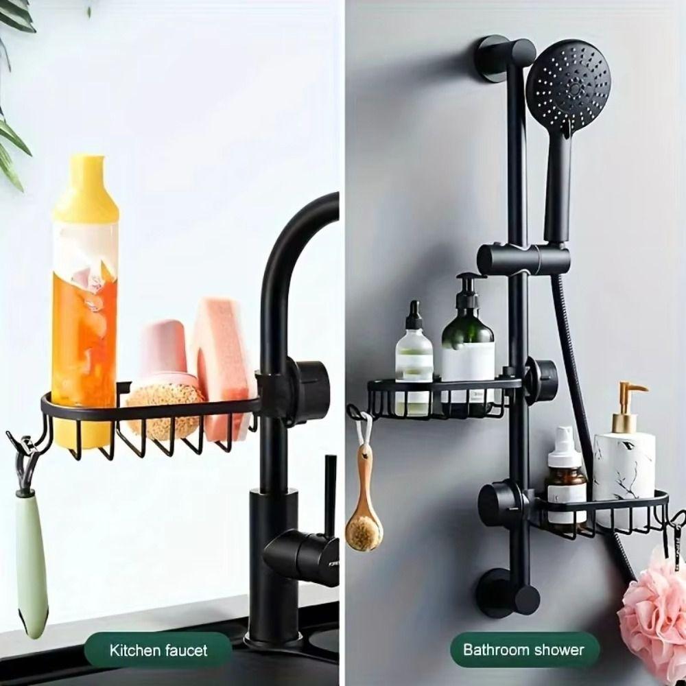Space Aluminum Soap Dish Holder Single Layer Wall Mounted Heavy Duty Soap Tray Non-punched Easy To Install Shower Soap Saver
