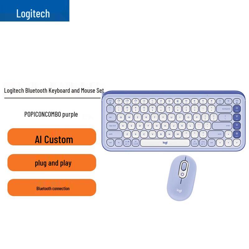 

Logitech POP ICON COMBO Wireless Keyboard and Mouse Set