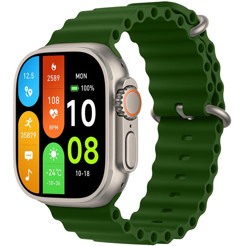 2024 New HK10 ULTRA-A Amoled Screen Smart Watch Local Music Album NFC TWS Smart Watch for Men and Women