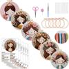 1 Set Cute Flower Girl DIY Embroidery Kit: This Craft Fabric Kit Includes Tools and Stitch Instructions Suitable for Beginners.