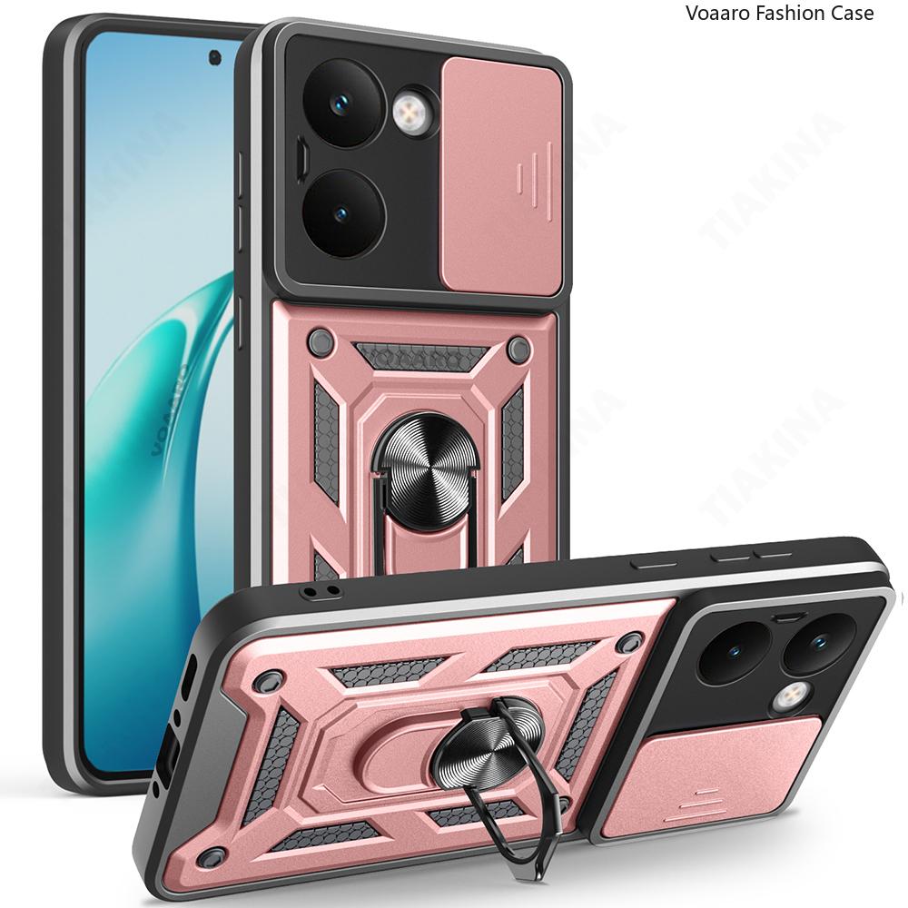 Slide Lens Armor Funda for OPPO Realme P3 Ultra India Case for Realme P3 Ultra Case Magnetic Ring Stand Holder Shockproof Cover