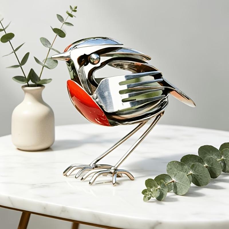 Scultura Artistica in Rottame di Mockingbird Statua di Uccello Fatta a Mano Decorazione Unica per la Casa per Giardino, Patio, Scrivania d'Ufficio, Artigianato Decorativo