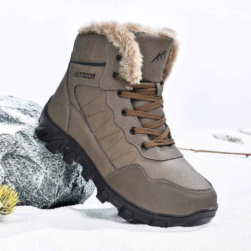 Winter Outdoor Waterproof Men Boots Russian Style Ankle Boots for Men Snow Boots Plus Size 39- 48